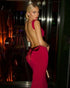 Sleeveless Evening Dress with Big Bow Backless for Gala and Wedding Guest